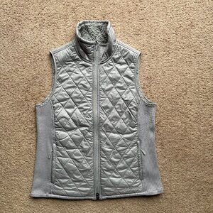 Women's Gray Quilted Vest
